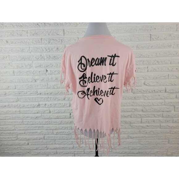 On Fire Womens Top 1X Plus Tee Boho Faith Dream Believe Achieve Pink PIN37E - Picture 5 of 7